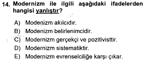 Örgüt Kuramı 2015-2016 Dönem Sonu Sınavı - 14. soru