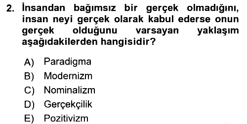 Örgüt Kuramı 2017-2018 Dönem Sonu Sınavı - 2. soru