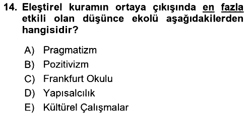 Örgüt Kuramı 2024-2025 Dönem Sonu Sınavı - 14. soru