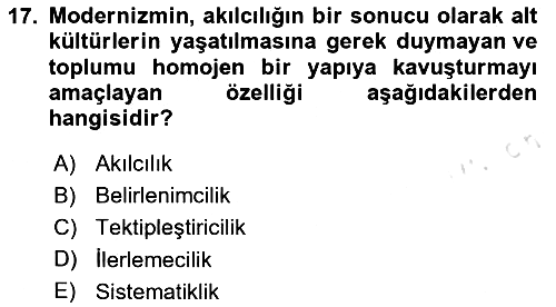 Örgüt Kuramı 2025-2026 Dönem Sonu Sınavı - 17. soru