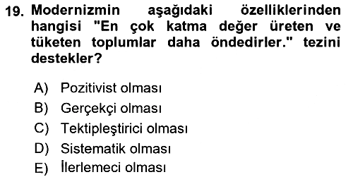 Örgüt Kuramı 2020-2021 Yaz Okulu Sınavı - 19. soru
