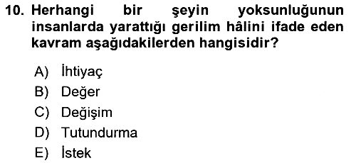 Pazarlamaya Giriş 2023-2024 Ara Sınav - 10. soru