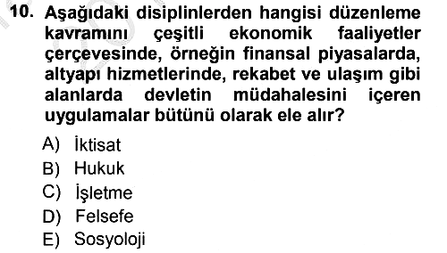 Sermaye Piyasaları ve Finansal Kurumlar 2012-2013 Ara Sınav - 10. soru