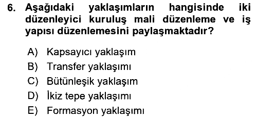 Sermaye Piyasaları ve Finansal Kurumlar 2015-2016 Ara Sınav - 6. soru