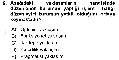 Sermaye Piyasaları ve Finansal Kurumlar 2016-2017 Ara Sınav - 9. soru