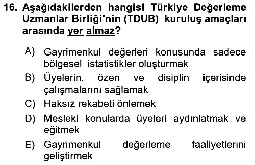 Sermaye Piyasaları ve Finansal Kurumlar 2019-2020 Ara Sınav - 16. soru
