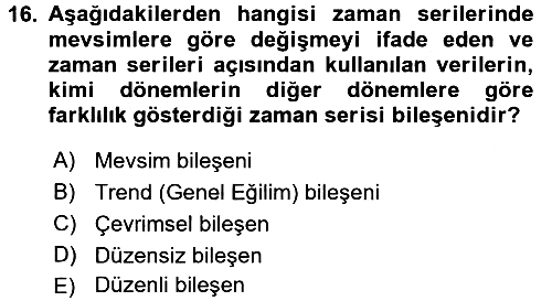 Tedarik Zinciri Yönetimi 2016-2017 3 Ders Sınavı - 16. soru