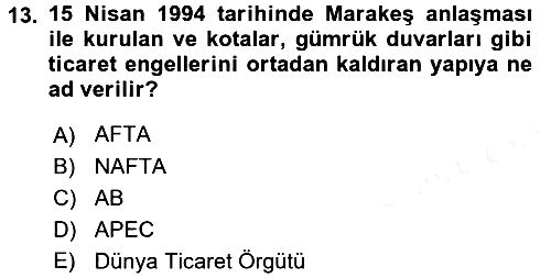 Tedarik Zinciri Yönetimi 2017-2018 3 Ders Sınavı - 13. soru