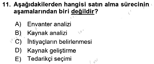 Tedarik Zinciri Yönetimi 2023-2024 Ara Sınav - 11. soru