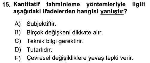 Tedarik Zinciri Yönetimi 2024-2025 Ara Sınav - 15. soru