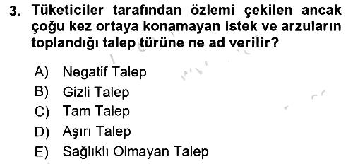 Tedarik Zinciri Yönetimi 2020-2021 Yaz Okulu Sınavı - 3. soru