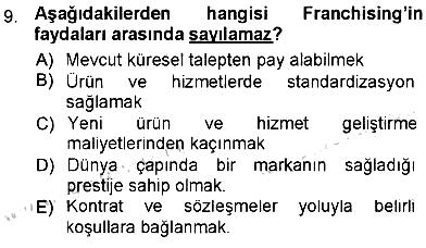 Uluslararası İşletmecilik 2012-2013 Ara Sınav - 9. soru