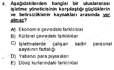 Uluslararası İşletmecilik 2013-2014 Ara Sınav - 4. soru