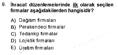 Uluslararası İşletmecilik 2013-2014 Ara Sınav - 9. soru