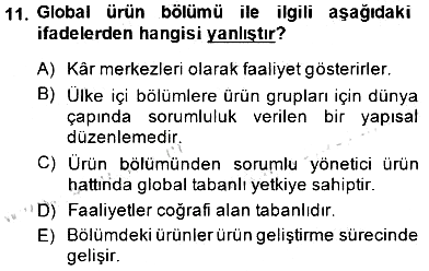 Uluslararası İşletmecilik 2014-2015 Ara Sınav - 11. soru