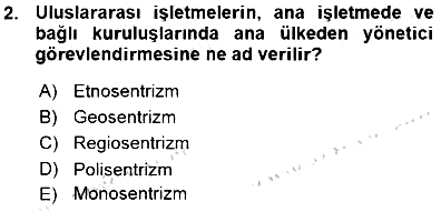 Uluslararası İşletmecilik 2015-2016 Ara Sınav - 2. soru