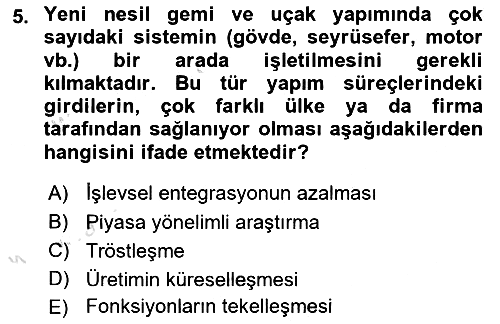 Uluslararası İşletmecilik 2021-2022 Ara Sınav - 5. soru