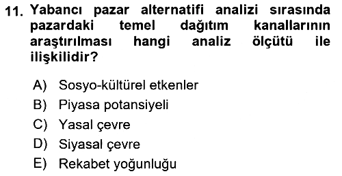 Uluslararası İşletmecilik 2025-2026 Ara Sınav - 11. soru