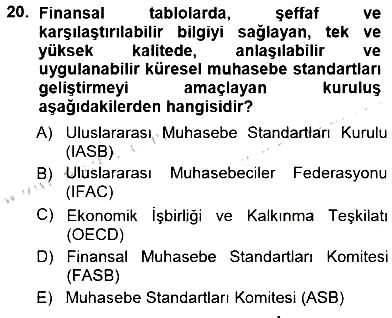 Uluslararası İşletmecilik 2012-2013 Dönem Sonu Sınavı - 20. soru