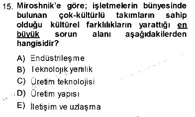 Uluslararası İşletmecilik 2013-2014 Dönem Sonu Sınavı - 15. soru