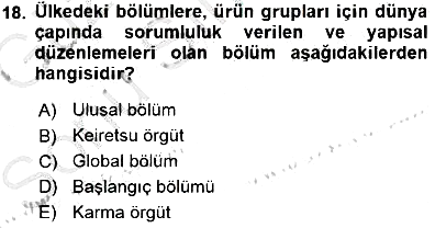 Uluslararası İşletmecilik 2015-2016 Dönem Sonu Sınavı - 18. soru