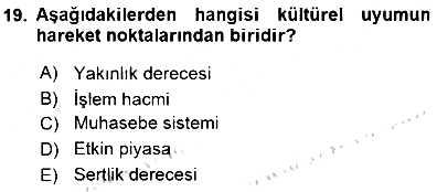 Uluslararası İşletmecilik 2015-2016 Dönem Sonu Sınavı - 19. soru