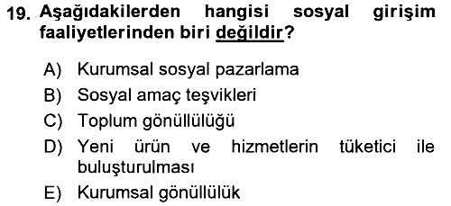 Uluslararası İşletmecilik 2016-2017 Dönem Sonu Sınavı - 19. soru
