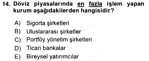 Uluslararası İşletmecilik 2017-2018 Dönem Sonu Sınavı - 14. soru