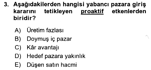 Uluslararası İşletmecilik 2025-2026 Dönem Sonu Sınavı - 3. soru