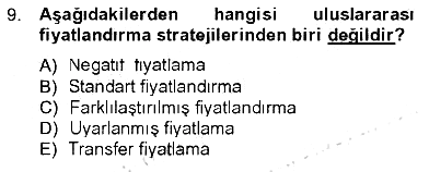 Uluslararası İşletmecilik 2012-2013 Tek Ders Sınavı - 9. soru
