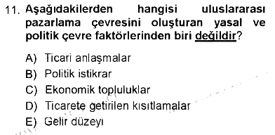 Uluslararası İşletmecilik 2012-2013 Tek Ders Sınavı - 11. soru