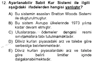 Uluslararası İşletmecilik 2012-2013 Tek Ders Sınavı - 12. soru