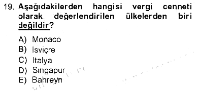 Uluslararası İşletmecilik 2012-2013 Tek Ders Sınavı - 19. soru
