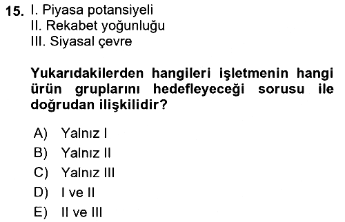 Uluslararası İşletmecilik 2018-2019 Tek Ders Sınavı - 15. soru