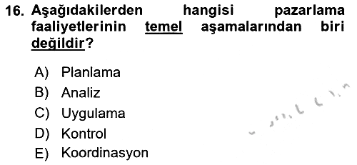 Uluslararası İşletmecilik 2018-2019 Yaz Okulu Sınavı - 16. soru