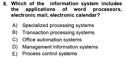 Business Information Systems 2017-2018 Ara Sınav - 8. soru