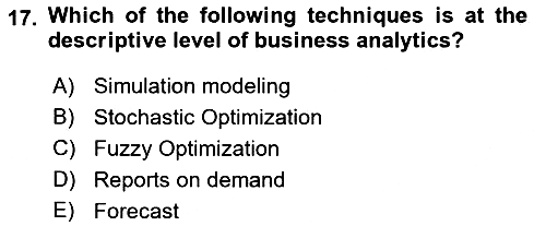 Business Information Systems 2021-2022 Dönem Sonu Sınavı - 17. soru