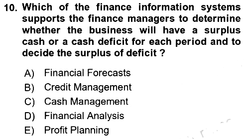 Business Information Systems 2023-2024 Dönem Sonu Sınavı - 10. soru
