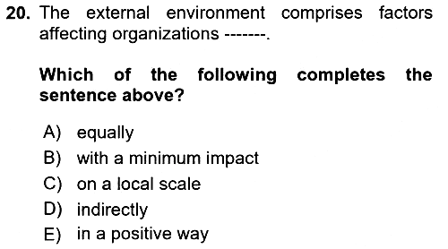 Business Management 2017-2018 Ara Sınav - 20. soru