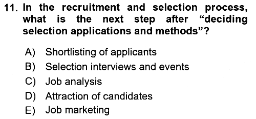 Human Resource Management 2021-2022 Ara Sınav - 11. soru