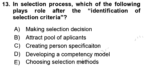 Human Resource Management 2021-2022 Ara Sınav - 13. soru