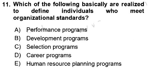 Human Resource Management 2024-2025 Ara Sınav - 11. soru