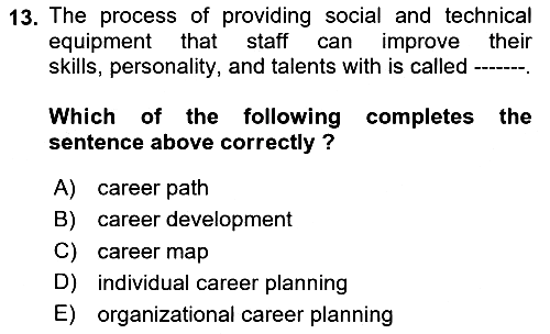 Human Resource Management 2023-2024 Yaz Okulu Sınavı - 13. soru