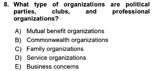 Organization Theory and Design 2021-2022 Ara Sınav - 8. soru