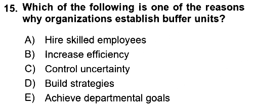 Organization Theory and Design 2022-2023 Ara Sınav - 15. soru