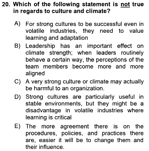 Organizational Behavior 2021-2022 Ara Sınav - 20. soru
