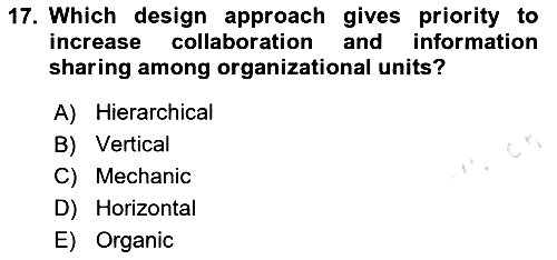 Organizational Behavior 2023-2024 Dönem Sonu Sınavı - 17. soru
