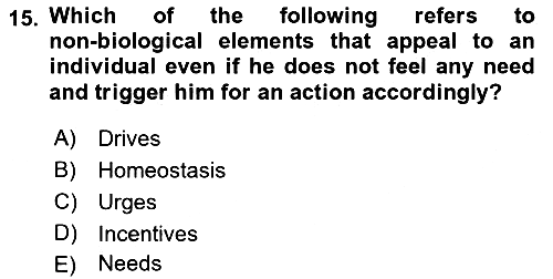 Psychology 2021-2022 Ara Sınav - 15. soru