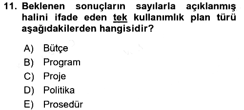 Küçük İşletme Yönetimi 2015-2016 Ara Sınav - 11. soru