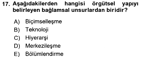 Küçük İşletme Yönetimi 2017-2018 Ara Sınav - 17. soru